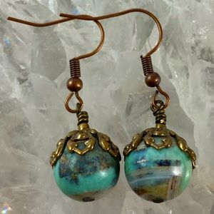 Aqua Terra Agate Earrings